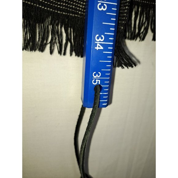 Requirements Wool Blend Gray Fringe Aztec Print Sz. 10 Pencil Skirt - Picture 3 of 3